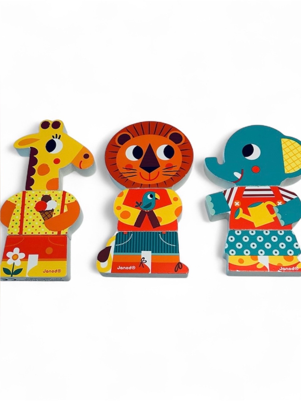 Janod Funny Animal Wooden Magnetic Puzzle 18m+ Early Learning Development